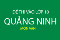 Đáp án đề Văn thi vào lớp 10 tỉnh Quảng Ninh năm 2017 - 2018
